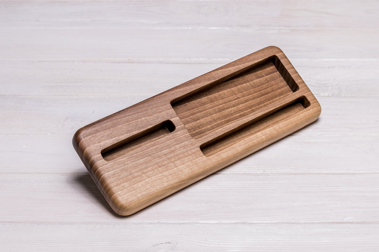 Business Holzständer aus Walnussholz