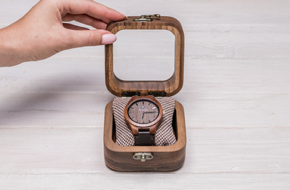 Walnussholz-Uhrenbox