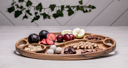 Jausenteller aus Walnussholz