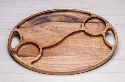 Jausenteller aus Walnussholz