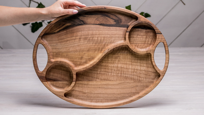 Jausenteller aus Walnussholz