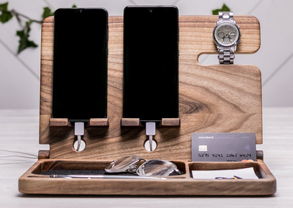 Stylischer Klapp-Organizer für zwei Handys