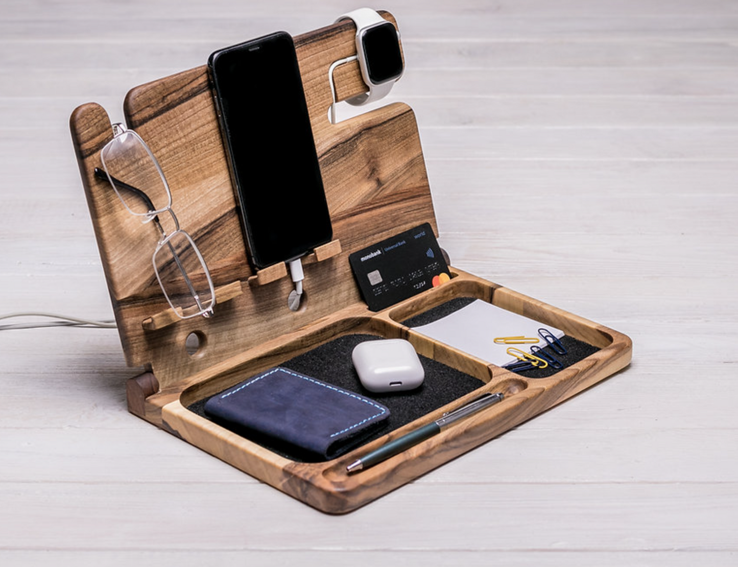 Stylischer Klapp-Organizer für zwei Handys