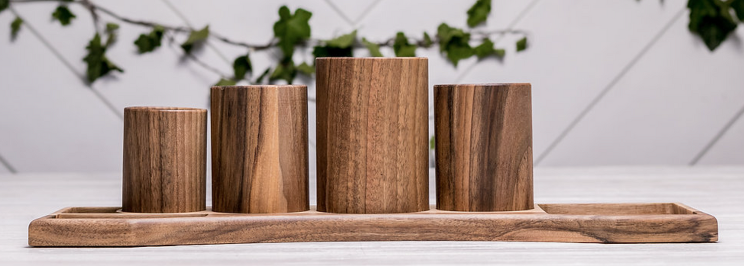 Tischorganizer "Titanic" aus Walnussholz