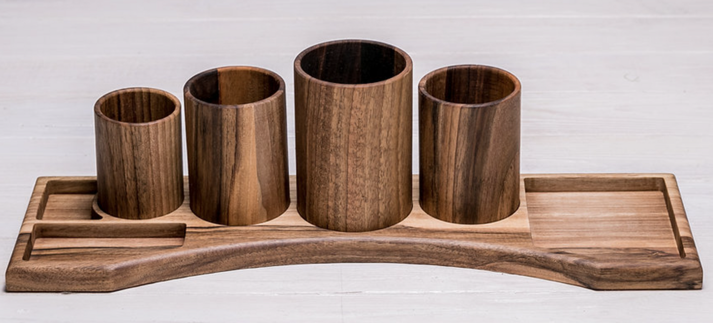 Tischorganizer "Titanic" aus Walnussholz