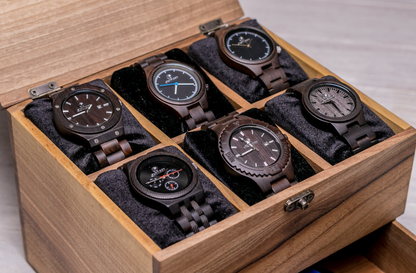 Uhrenbox für sechs Uhren mit Schublade