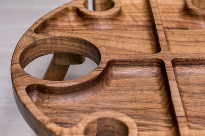 Weintafel aus Walnussholz