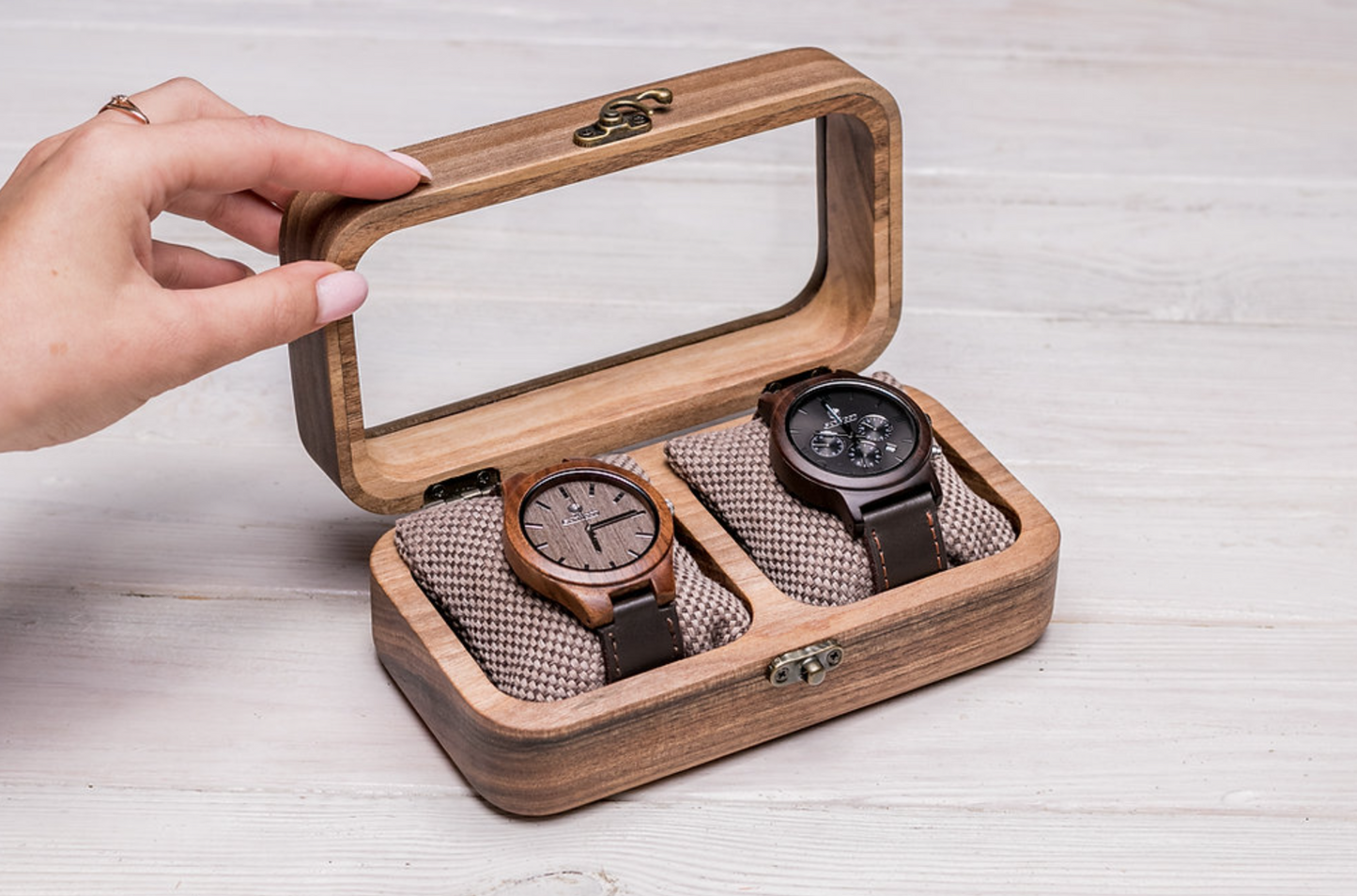 Uhrenbox für zwei Uhren